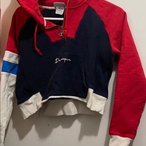 New champion cropped hoodie